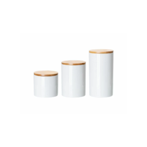 Ceramic Storage Jar with Bamboo Lid