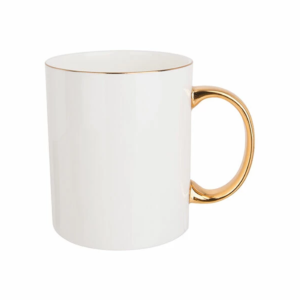 Bone China Mug with Gold Rim and Handle