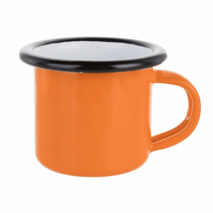 Orange Colored Enamel Mug