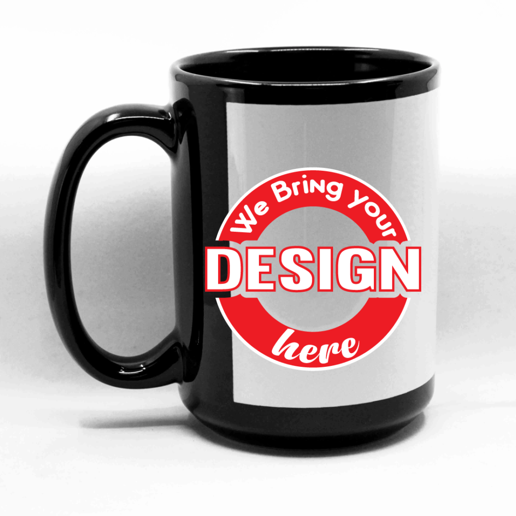 Black Mug with White Patch