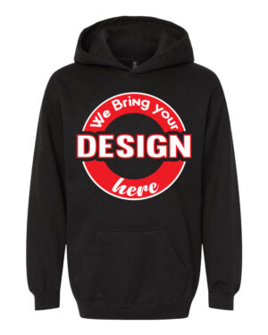 Black Youth Fleece Pullover Hoodie