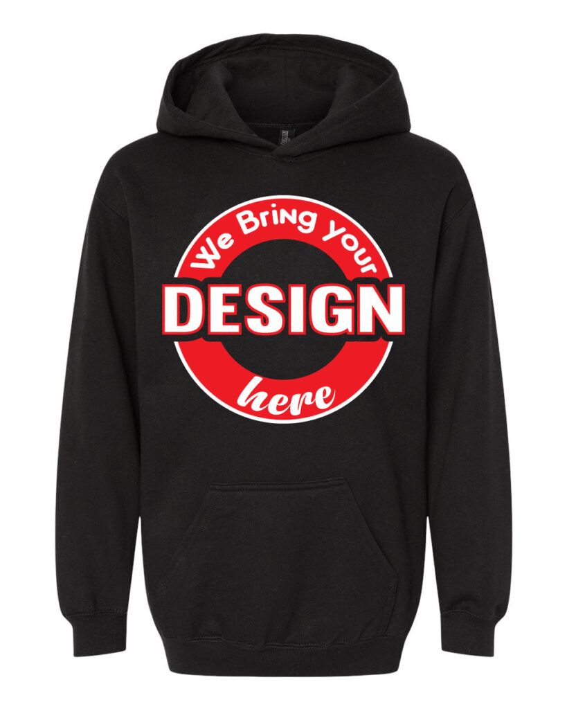 Black Youth Fleece Pullover Hoodie