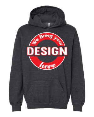 Dark Heather Youth Fleece Pullover Hoodie
