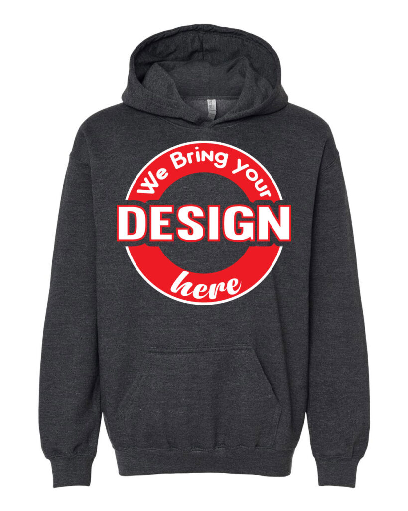 Dark Heather Youth Fleece Pullover Hoodie