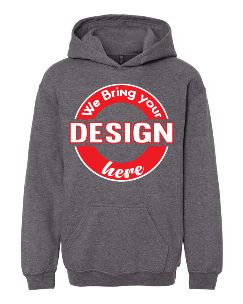 Heather Grey  Youth Fleece Pullover Hoodie