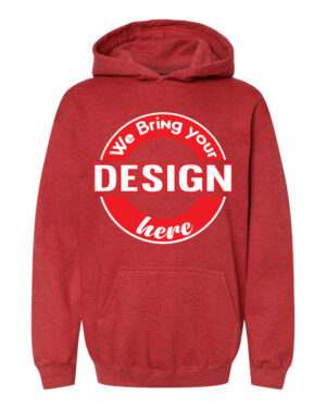 Heather Red Youth Fleece Pullover Hoodie