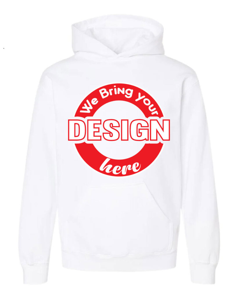 White Youth Fleece Pullover Hoodie